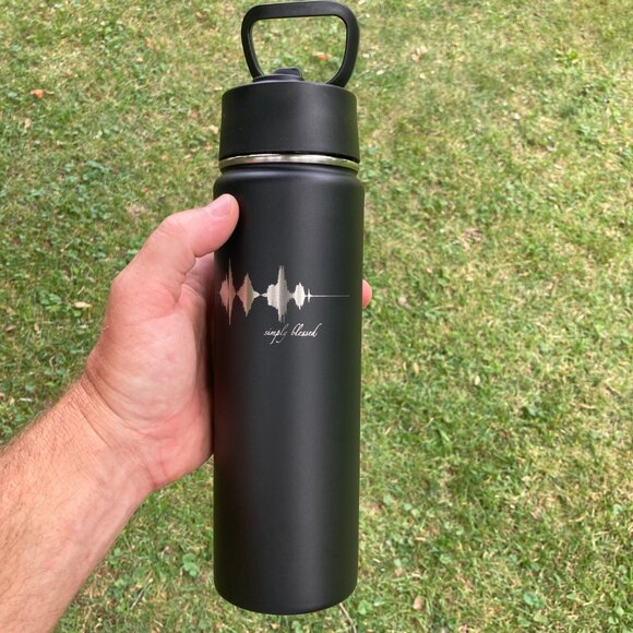 Simply Blessed Soundwave 22oz Water Bottle - Picture 5 of 12